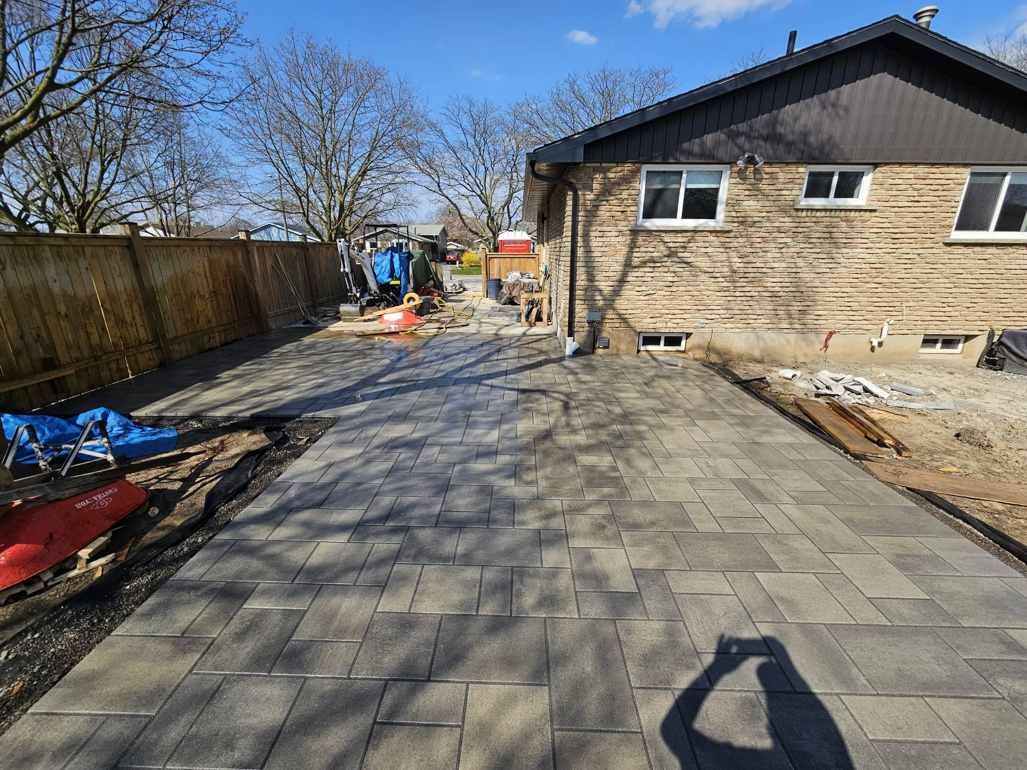 Paver Installation Progress